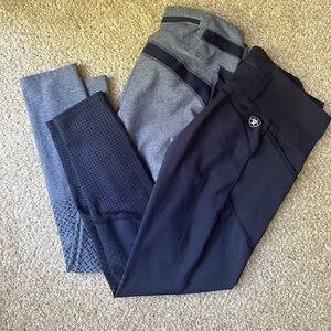 ARIAT TEK Heat Series Knee Patch Riding Tights Bundle Size L